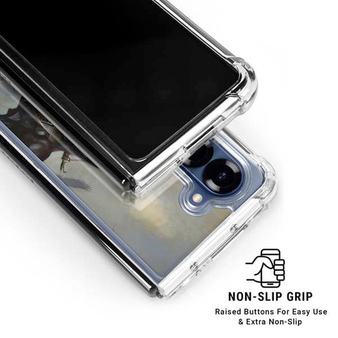 Death Dealer on Horseback by Frazetta Galaxy Z Fold6 Clear Case